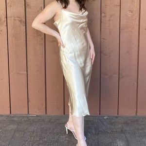 Gold midi dress